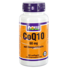 CoQ10 60 mg met Omega-3 Visolie Now