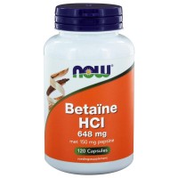 Betaine HCI 648 mg Now