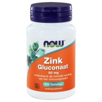 Zink Gluconaat 50 mg Now