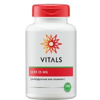 Vitals IJzer bisglycinaat 25mg met vit c 100 capsules 